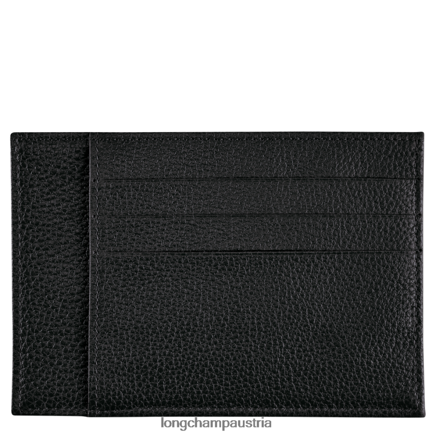 Lederwaren bei Longchamp Männer Le Foulonne Kartenetui Schwarz 2008BJ650