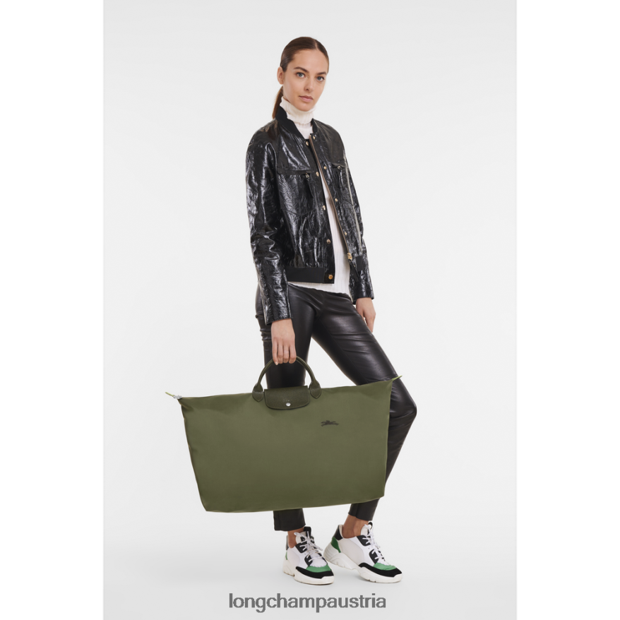 Taschen bei Longchamp Männer Grüne Reisetasche von Le Plage Wald 2008BJ794