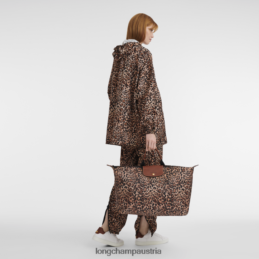 Taschen bei Longchamp X D'heygere Männer Reisetasche/Rucksack Panther-Druck 2008BJ831