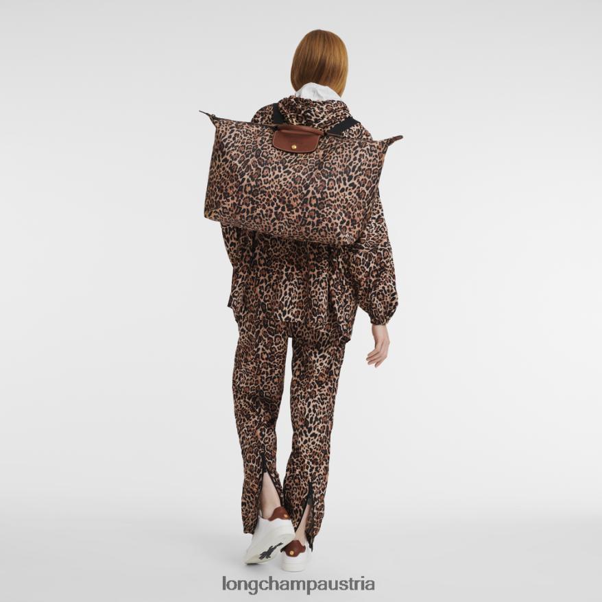 Taschen bei Longchamp X D'heygere Männer Reisetasche/Rucksack Panther-Druck 2008BJ831