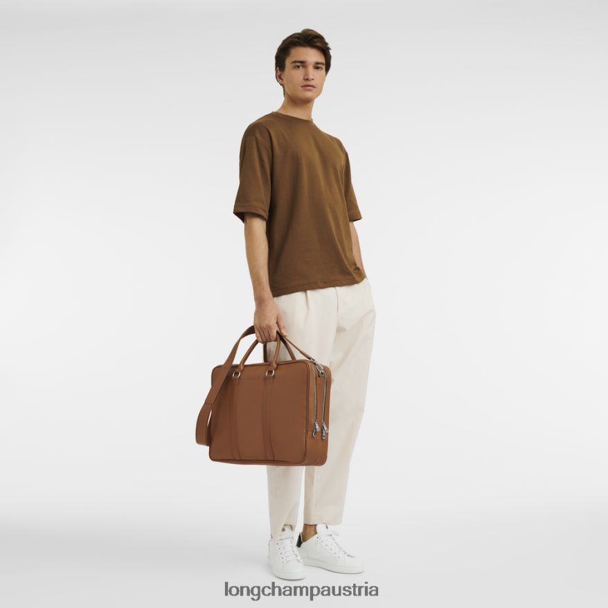 Taschen bei Longchamp Männer Le Foulonne Aktentasche Karamell 2008BJ482