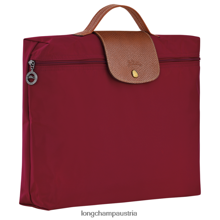 Taschen bei Longchamp Männer Original-Aktentasche von Le Plage Rot 2008BJ487