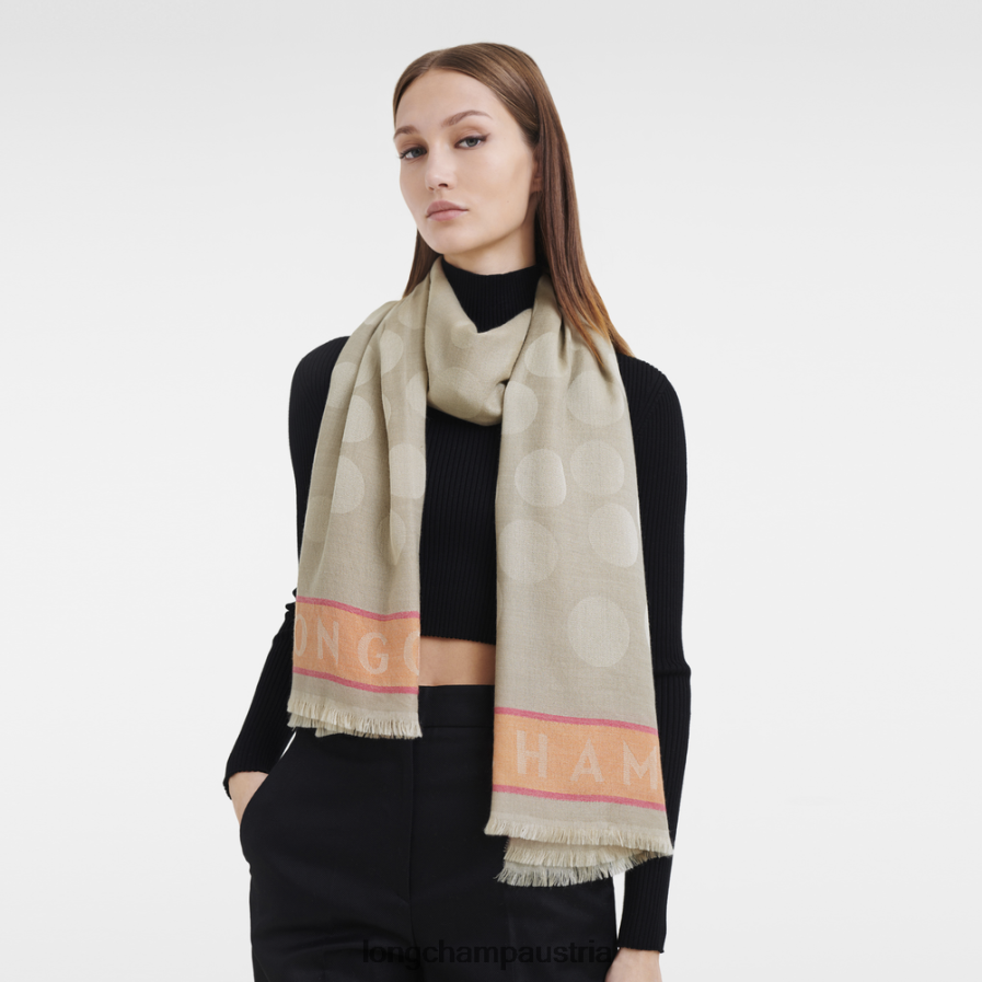 Zubehör bei Longchamp Männer Stola aus der Frühjahr/Sommer-Kollektion 2023 Beige 2008BJ992