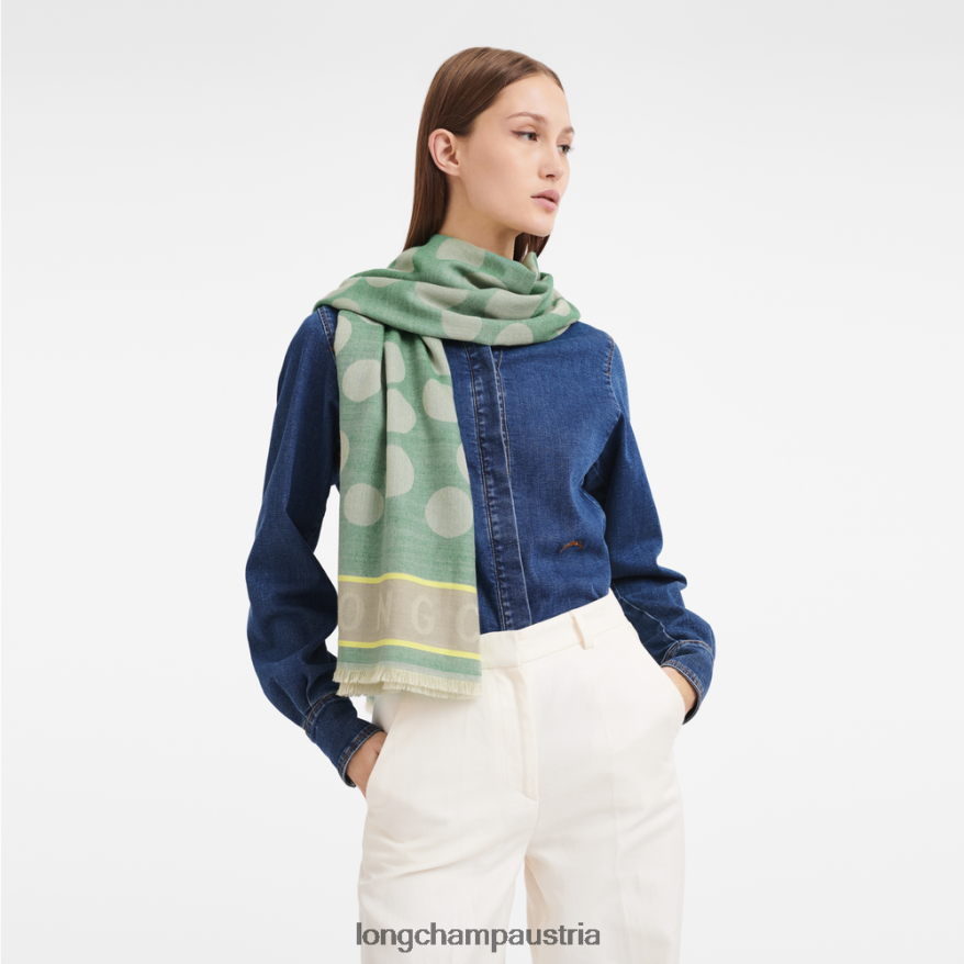 Zubehör bei Longchamp Männer Stola aus der Frühjahr/Sommer-Kollektion 2023 Gras/grünes Licht 2008BJ993