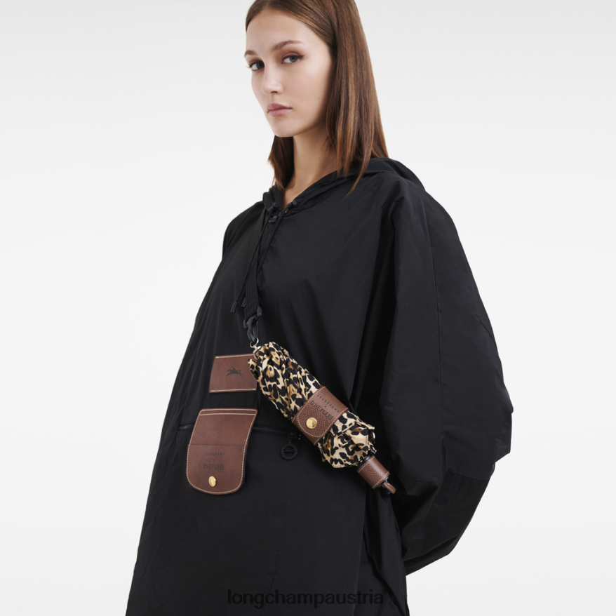 Zubehör bei Longchamp X D'heygere Männer Regenschirm Panther-Druck 2008BJ966