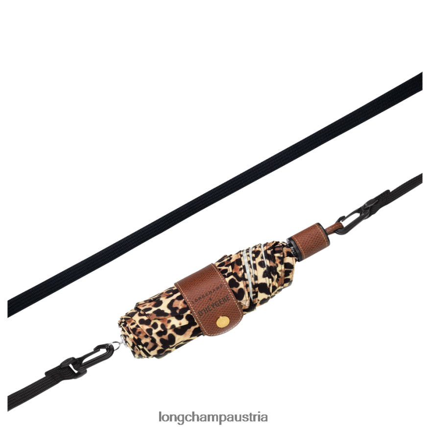 Zubehör bei Longchamp X D'heygere Männer Regenschirm Panther-Druck 2008BJ966