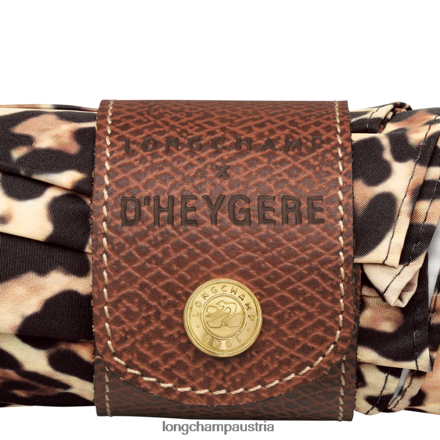 Zubehör bei Longchamp X D'heygere Männer Regenschirm Panther-Druck 2008BJ966